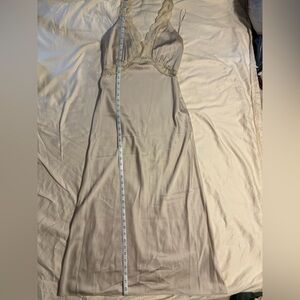 Abercrombie & Fitch Cream Satin Slip